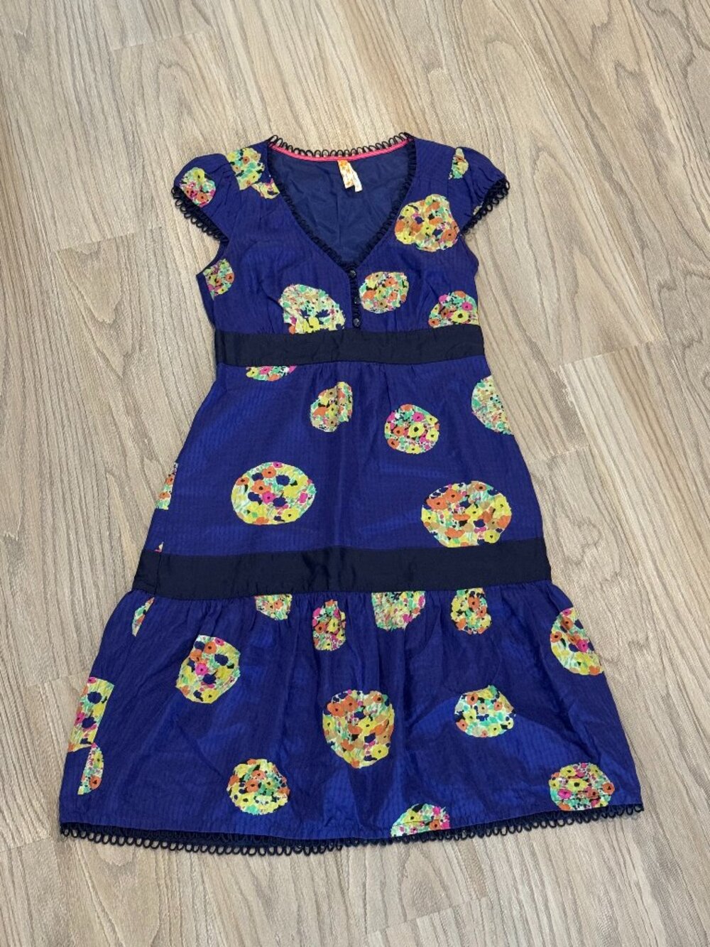Anthropologie Maeve Lighthouse Route silk dress Size 2 Small